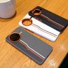 Redmi K80 Pro/Poco F7 Pro Gold Armor Striped Orange Magnetic Phone Case - 5 Piece Protective Set