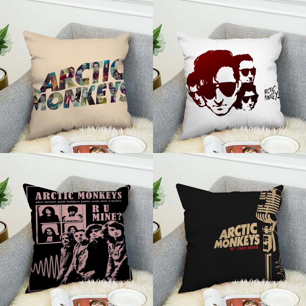 Band AArctic Monkeys Kissenbezug Für Auto Sofa Dekorativ Haus Doppelseitiger Druck Plüsch Quadratisch Wurfkissen Kissenbezug
