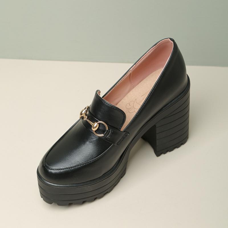 B/talons hauts pour femmes, chaussures simples, plateforme imperméable, talons épais, chaussures basses, grande taille, chaussures toutes saisons