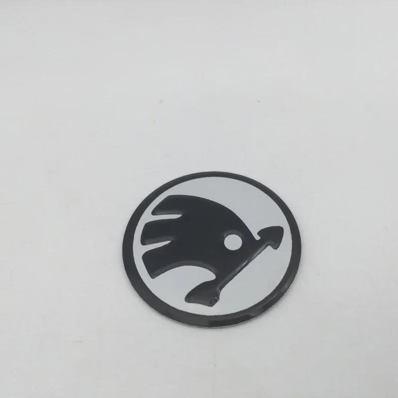Car Sticker 2026 Hot 1pcs 3D 42mm 43mm car Emblem Steering Wheel Center Badge sticker Decal Styling Auto accessories For Skoda