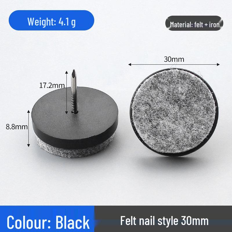 Yingya Anti-Slip Felt Leveling Feet for Furniture: White/Brown Pads for Cabinets, Tables, Chairs, Sofas