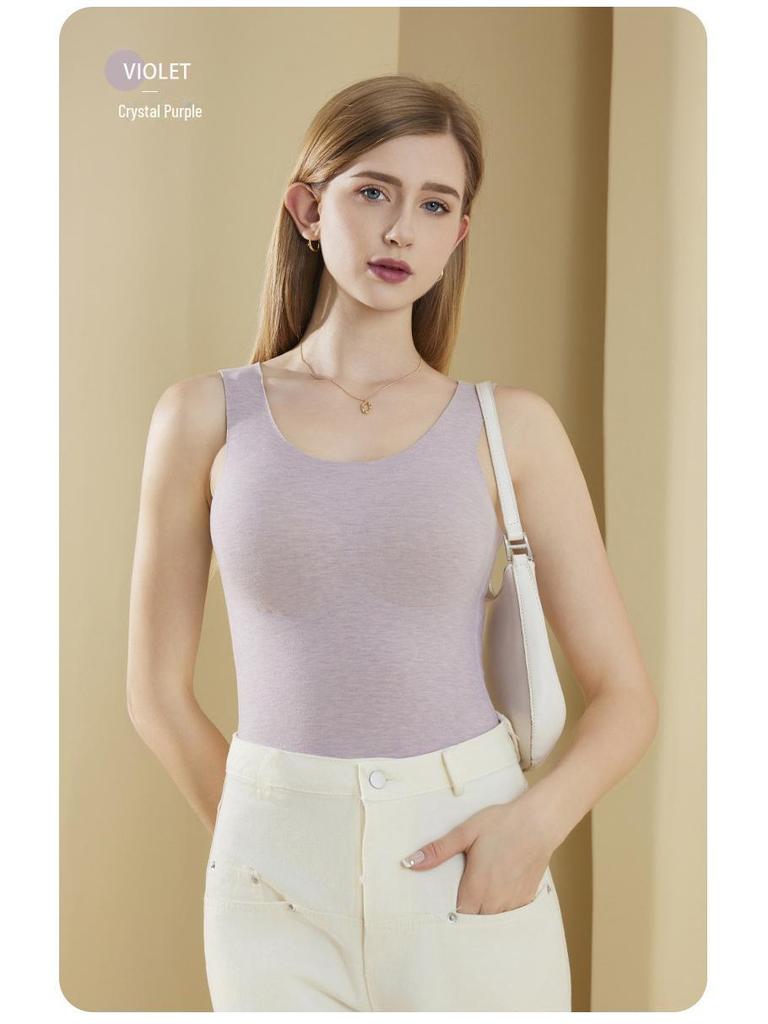 Women's Antibacterial German Velvet Heated Vest with Chest Pad - No Bra Required