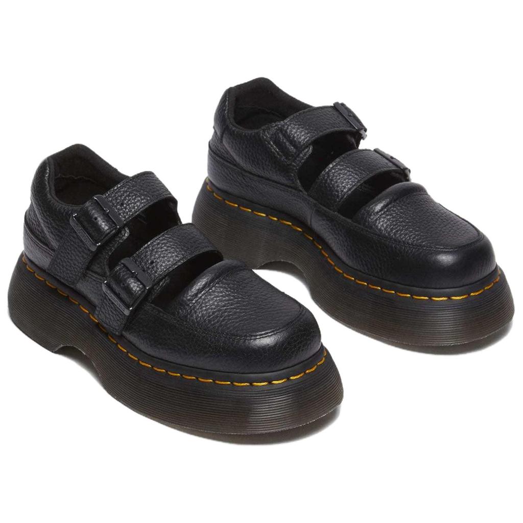 Dr. Martens Buzz Mary Jane Leather Fashionable Thick Sole Shoes Women Shoes Black 41061001