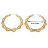 European-American Large Round Hoops Bamboo Texture Bamboo Pattern Earrings  Bold Jewelry