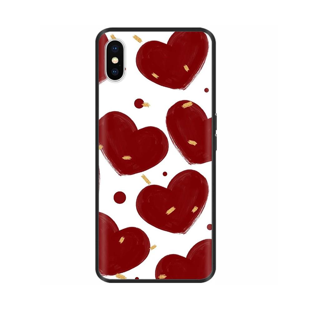 For iPhone X XS Flowers Soft TPU Silicone Phone Cases Shockproof Cover For iPhone X Xs Max XR Soft Liquid Housing Fundas Capa