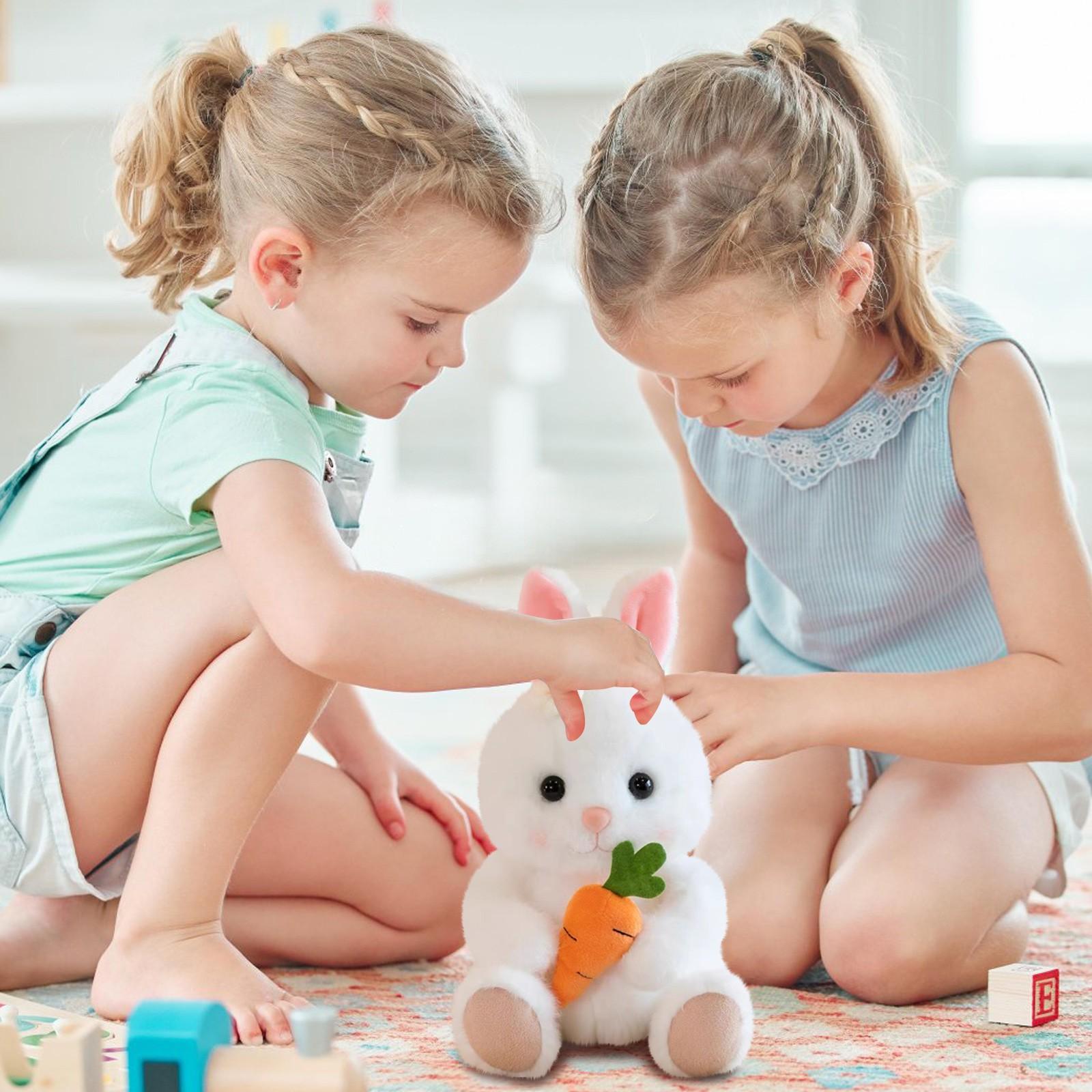 

Stuffed Bunny Doll Toy One Size білий