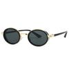 Metal Style Small Frame European & American Oval Sunglasses - UV Protection for Men & Women