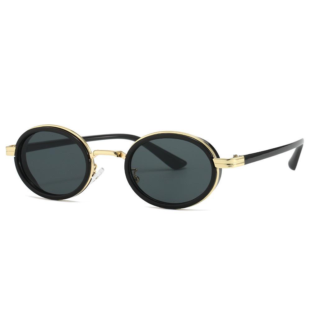 Metal Style Small Frame European & American Oval Sunglasses - UV Protection for Men & Women