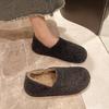 Mao Mao slippers women's winter and autumn Mao Mao slippers flat-bottomed comfortable half slippers women's cotton shoes versatile velvet single shoes