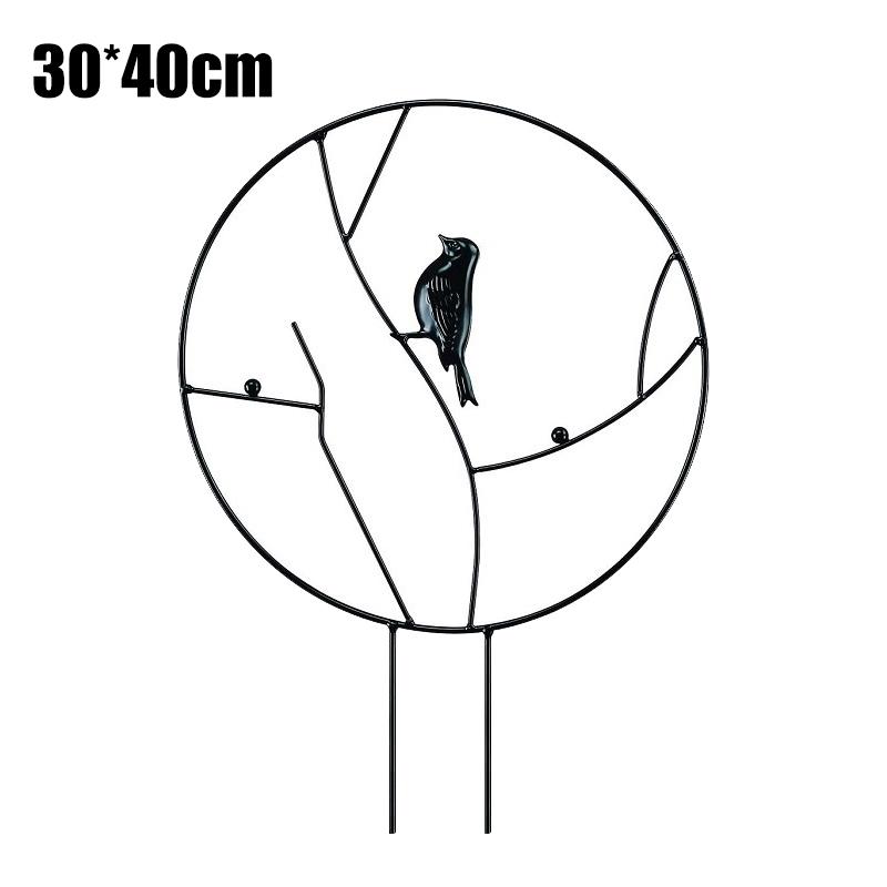 1Pc Garden Plant Support Stake Stand Round Vine Climbing Rack Ironheart-Shaped Flower Plant Trellis Support Frame Garden Tools