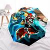 1pc Mega Man Automatic Folding Umbrella, 3-Fold Design, 8-Bone Frame, Outdoor for Fans, Travelers, Daily Use, Gift Idea.Y069