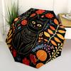 1pc Cat Flowers Automatic Open/Close Umbrella, Portable Folding Umbrella for Travel,suitable As a Gift for Various Festivals