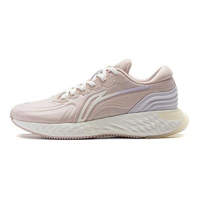 Li Ning Protective Cloud Comfortable Shock Absorption Low Top Running Shoes Women Running Shoes Pink Purple ARST058-4