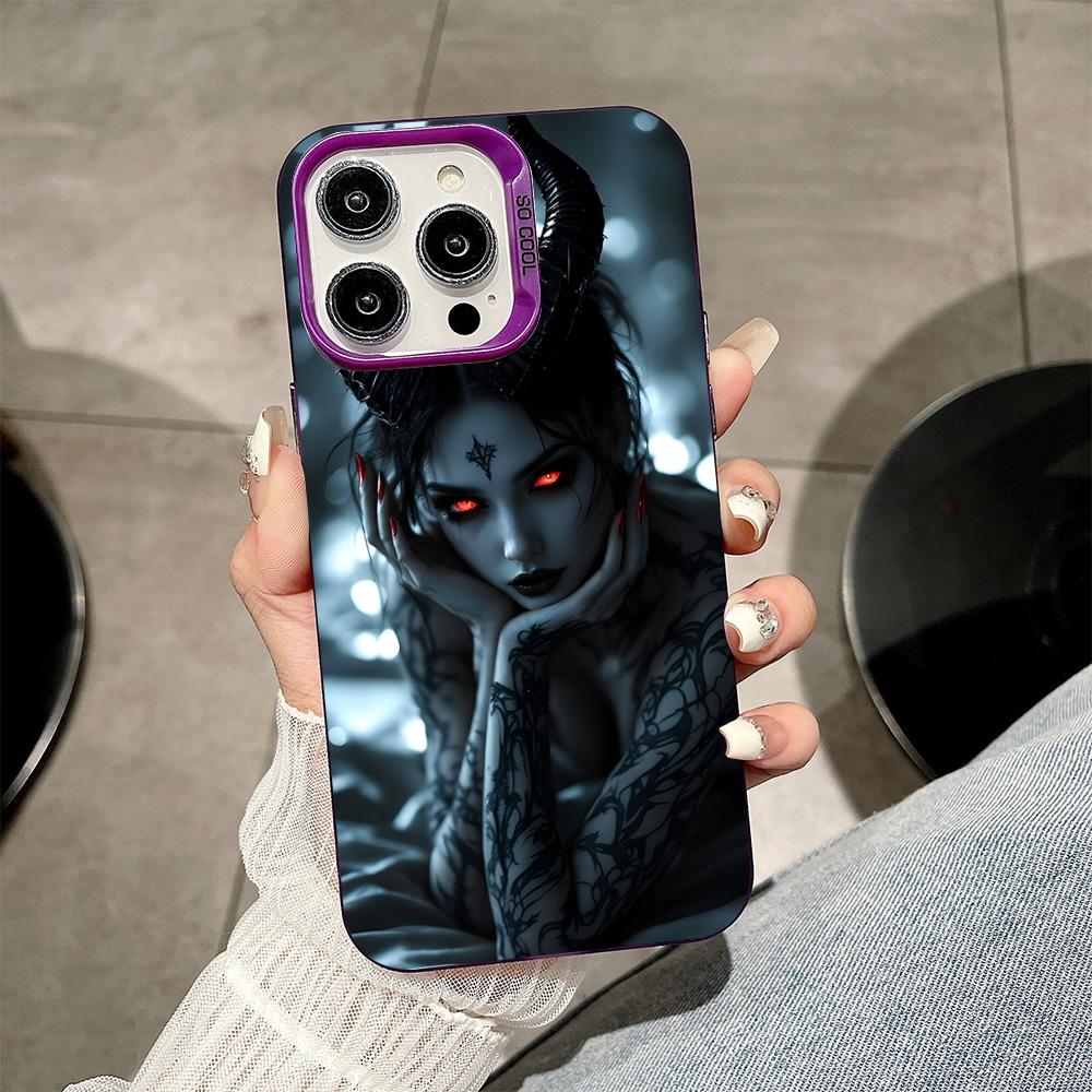 

Dark Goddess Lilith Phone Case for iPhone 17 16 15 14 13 12 11 X XR XS Air Pro Max Plus Purple Colorful Silver Cover iPhone 13