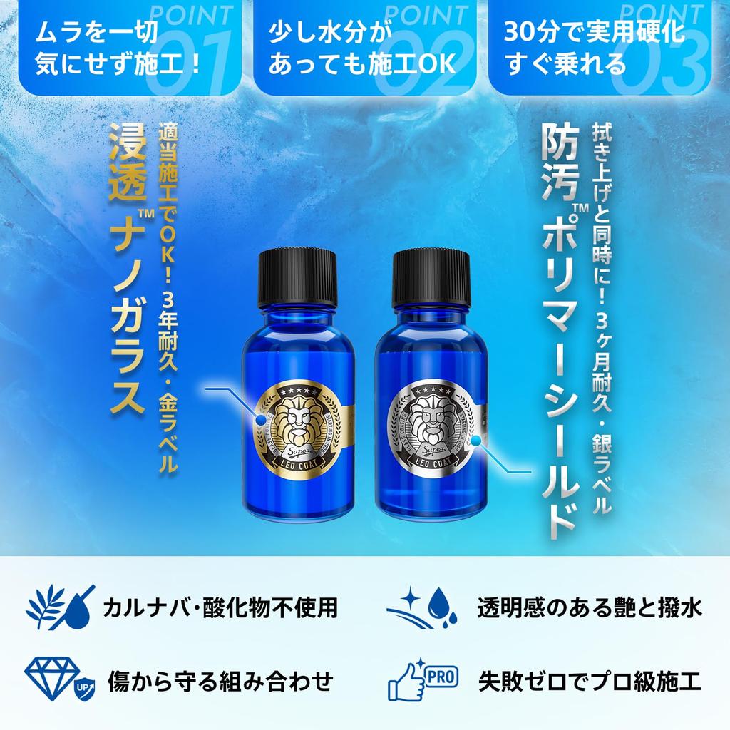 LEO COAT Car Glass , Made In Japan, Leocoat, Glass Agent, Polymer