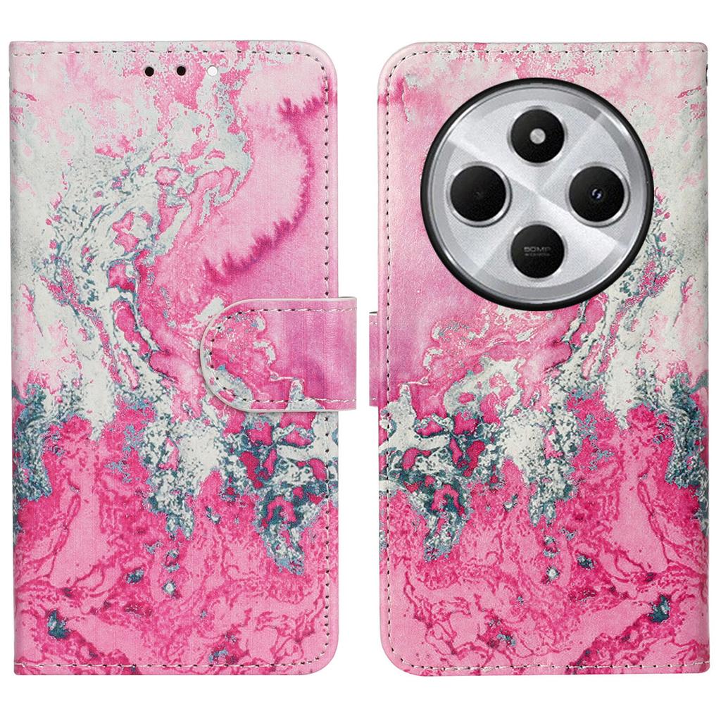 For Xiaomi Poco C75 4G/Redmi 14R 5G/14C 4G Case Pattern PU Leather Flip Phone Cover