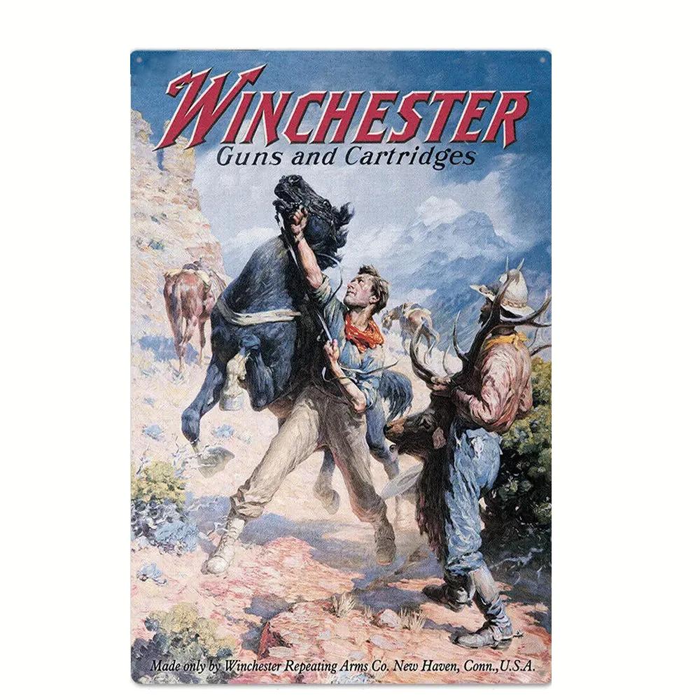 Vintage Hunting Plaque Metal Posters Signs Wall Decor for Man Cave Room Decorative Metal Plate Hunter