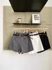 Summer 2025 Women's Casual Grey High-Waist A-Line Wide-Leg Shorts: Korean Fashion Trend