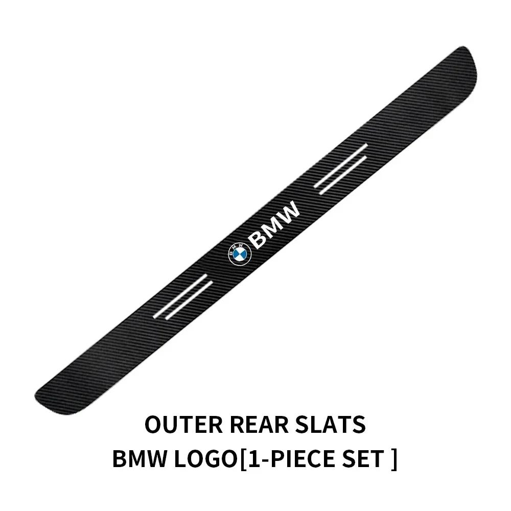 ta12for Bmw Performance E46 E90 E60 F10 F30 E39 E36 F20 E87 G30 E92 Leather Car Door Sill Anti Scratch Protector Sticker