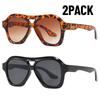 2PACK Fishing Sunglasses Men Women Protection Eyeglasses Trend New Simple Large Frame UV400 Goggles Retro full-frame Sun Glasses