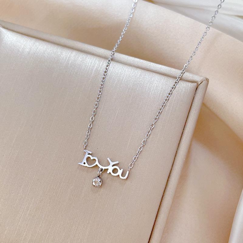 

Iove Zircon Minimalist Furnace Real Gold Necklace Female Collarbone Chain Accessories