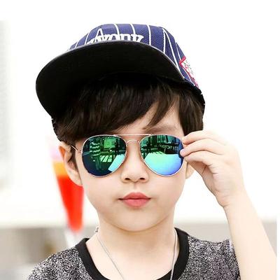 Nuevas Gafas de Sol Sin Marco Infantiles Gafas de Sol Infantiles con Montura de Metal Forma Ovalada Gafas de Sol para Niños para Viajes al Aire Libre Gafas UV400 Oculos De Sol