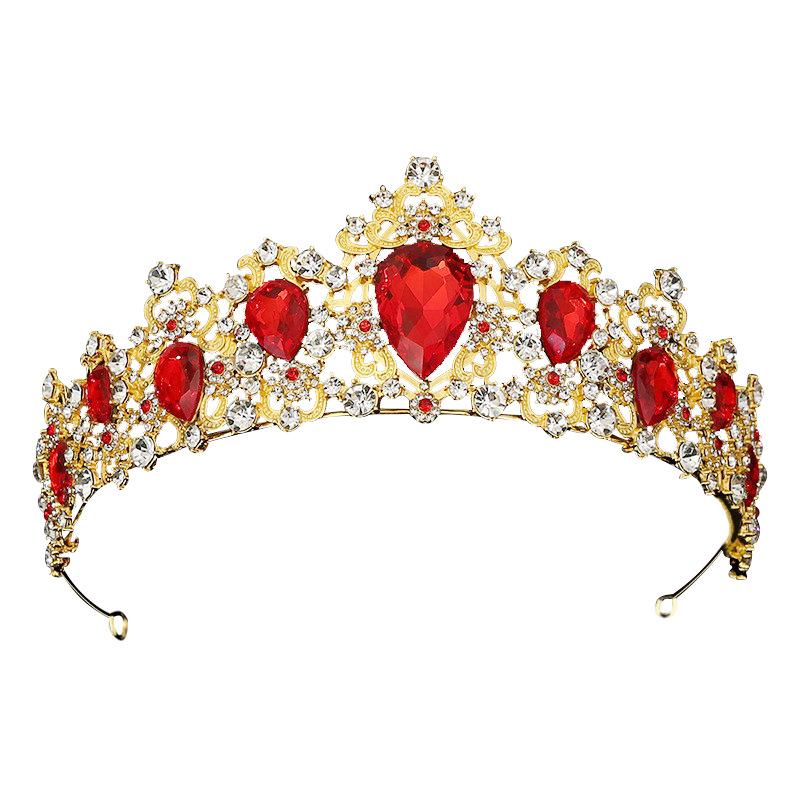 Rétro Baroque alliage bandeau de mariée bandeau bijoux nouveau anniversaire couronne accessoires cheveux luxe