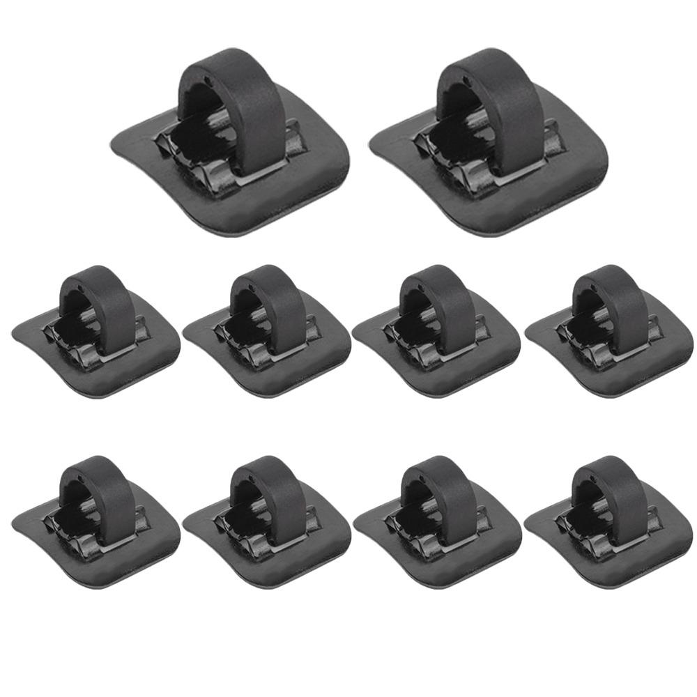 10PCS Aluminum Alloy Bicycle Cable Clips C Buckle Bicycle Frame Buckle  Mountain Bike чёрный