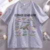 Lizard Guide T Shirt Funny Educational Lizard Graphic Tee Cotton Short Sleeve Round Neck Printed Tshirt High  Quality Tops