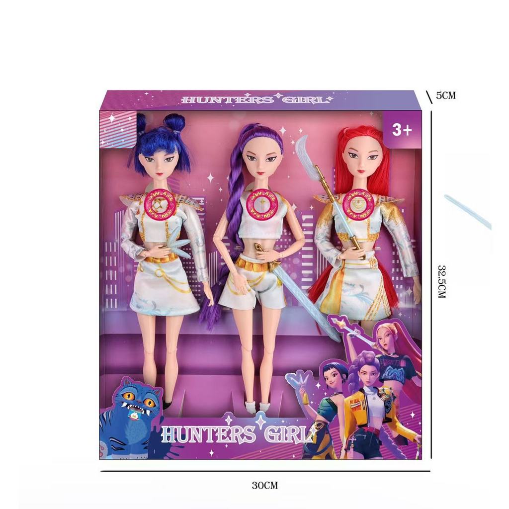 Kpop Demon Hunters Rumi Mira Zoey Articulated Doll With Led Lights And Music For Collectors