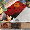Fashion Pumpkin Halloween Door Mat Flannel Non Slip Bathroom Rugs 50*80CM Bat Outdoor Carpet For Halloween Decor