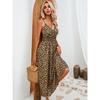 European and American Women's Summer Dress Leopard Print Suspender Skirt