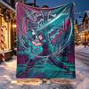 Final Fantasy Pattern Blanket for Home Decoration, Bed, Sofa, Car Travel, Camping, Suitable for All Seasons, Birthday Christmas Gift