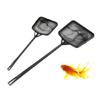 2Pcs Portable Fishing Landing Net Square Aquarium Fishing Net with Long Handle Shrimp Fish Tanks Clean Accessories