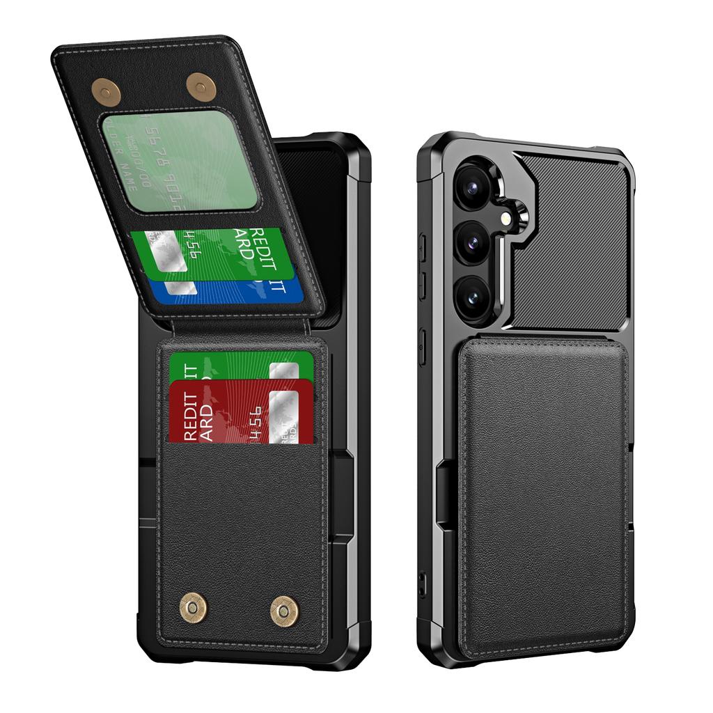 Vertikale Kartensteckplatz Geldbörse Lederhülle Für S24 Ultra S23 Plus S22 S21 A55 A15 A35 A54 A14 A24 A34 Tasche Magnetische Abdeckung