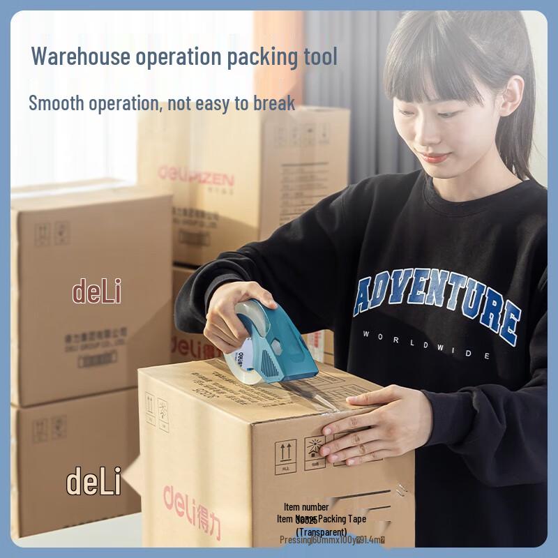 Deli High-Transparency Packing Tape, 6 Rolls