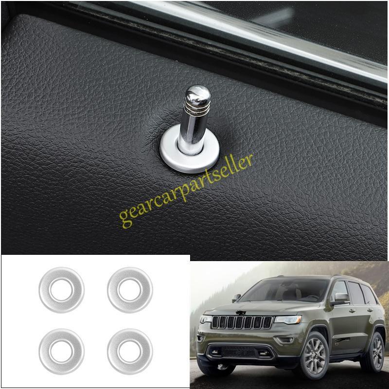 For Jeep Grand Cherokee 11-2021 Silver Inner Door Bolt Lock Down Cover Trim