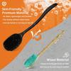 1PC Silicone Long Handle Back Body Double-sided Shower Brush Used for Deep Cleaning and Durable Bathroom Shower Accessories