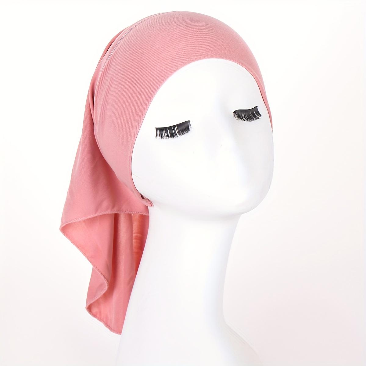 

Solid Color Inner Hijab Hat Elastic Turban Causal Head Wraps Ramadan Muslim Fashion Headscarf Bandana For Women for daily use