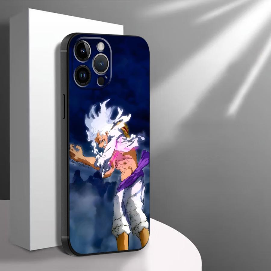 

One Piece Luffy Cute Case for iPhone XS Max 17Air 7 8 15 16 14 Plus XR 13 12 11 17 Pro Max Black Soft Phone Cover iPhone17