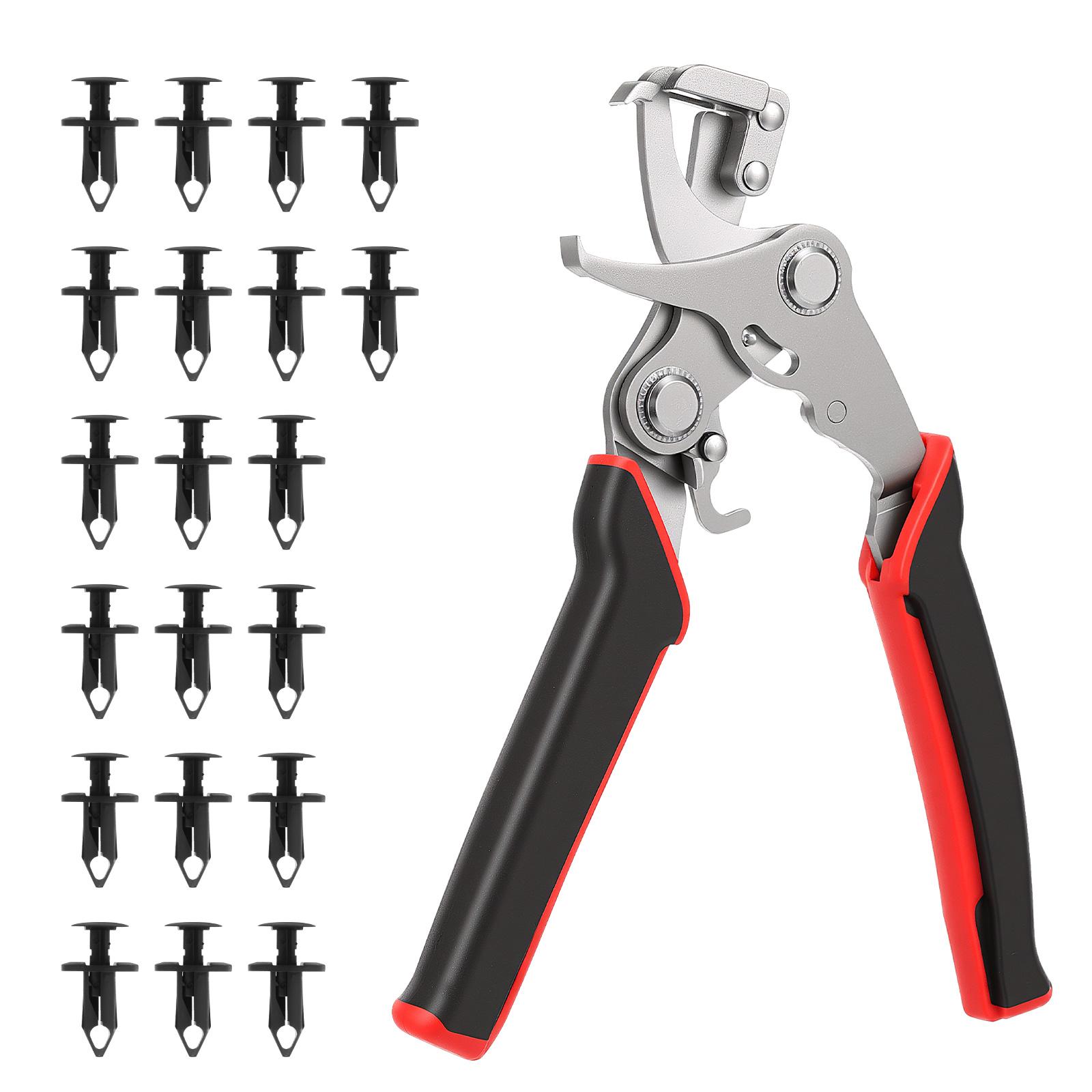 Car Clip Pliers Heavy Duty Spring Loaded Panel Clip Removal Plier Stainless Steel Fastener Remover for Auto Door Panel Dashboard серебряный