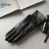 Men Genuine Spring Gloves Leather Gloves Touch Screen Black Real Sheepskin Thin Driving Gloves Business Brown Glove