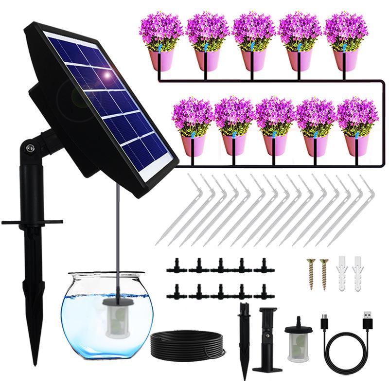Intelligent Solar Sprinkler Timer for Potted Plants - Automatic Drip Irrigation System