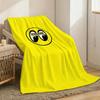 Cute Mooneyes Throw Lightweight 240g Flannel Blanket Soft Skin-friendly for Summer Cooling