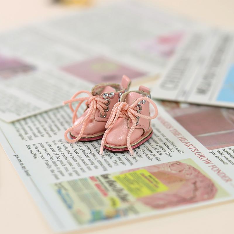 1 Pair of OB11 Doll Baby Shoes Studded Shoes Punk Outfit 1/12 Bjd Doll Shoes Ornament Detachable Doll PVC Material