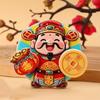 3D Rotating Refrigerator Magnets Traditional Cartoon Horse Year Fridge Magnets Handmade God of Wealth Lucky Magnetic Sticker