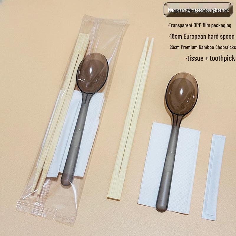Moderna Lanka Disposable Bamboo Fiber European Style Cutlery Set