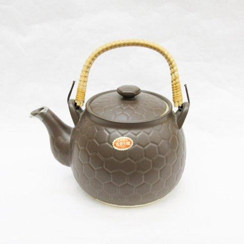 Earthenware pot for brewing herbal medicine: Tortoiseshell pattern earthenware pot (high-quality heat-resistant), 1.5 liters, brown.