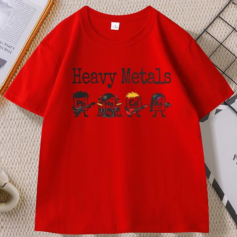 2026 Schwermetalle Chemie T-Shirt Herren Damen Lustiges Wissenschaftslehrer Tee Lässiges Periodensystem T-Shirts Chemie Grafik T-Shirts Kurzarm Top