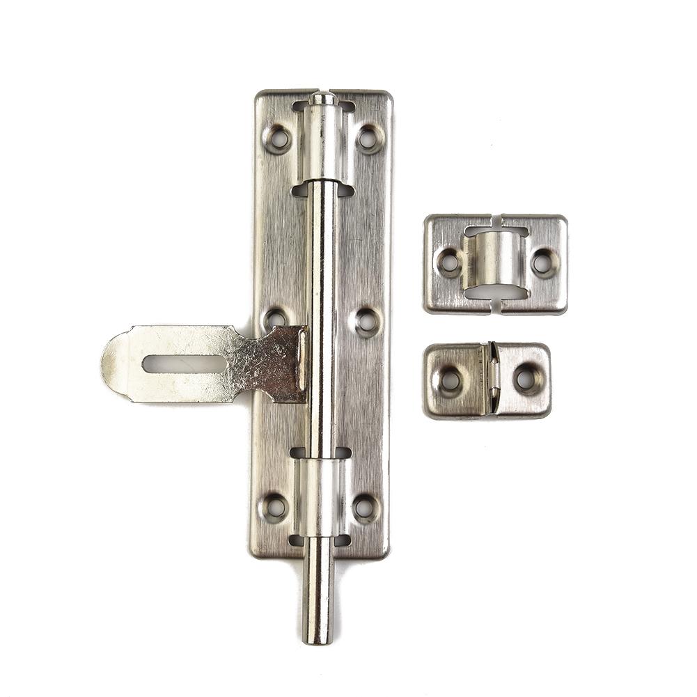 Door Lock Stainless Steel Door Slide Bolt Latch Gate Fences Door Bolt Window Catch Lock Safety Anti-theft Home Hardware